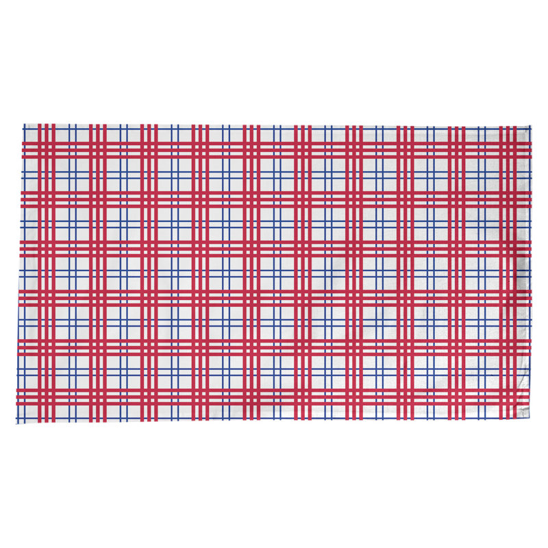 Nappe en mélange de coton à carreaux, Blanc / bleu / rouge 2