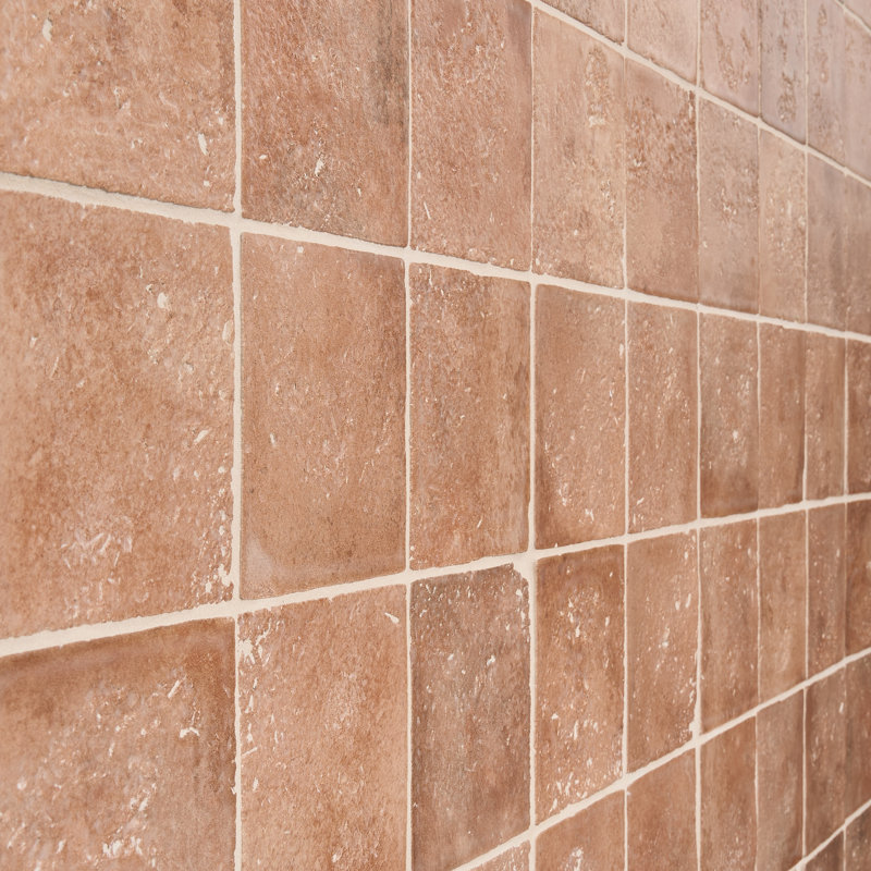 Vario 5.11 In. X 5.11 In. Textured Ceramic Wall Tile (6.09 Sq. Ft. / Case), Terracotta