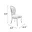 Chaise d’appoint rembourrée en lin king louis Frady-381666805
