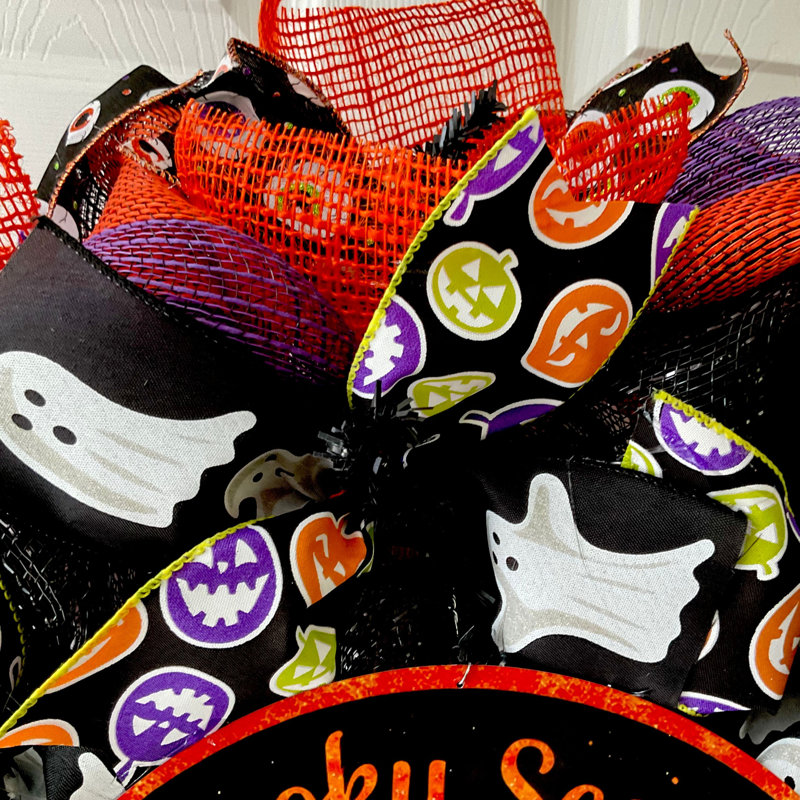 Couronne d'Halloween Spooky Season, 28 Inch