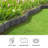 Garden Edging - 10-Piece Outdoor Decorative Flower Bed Border Set for Landscaping - 8-Foot Interlocking Stone Trim with Stakes