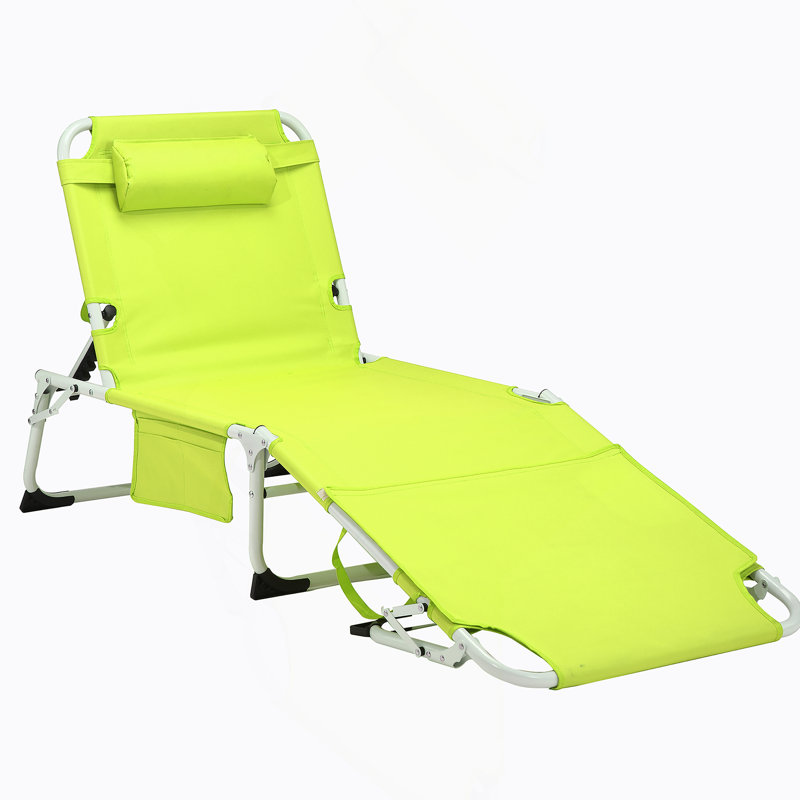 3-In-1 Heavy Duty Tanning Chair With Face Hole And Adjustable 5-Position Folding Chaise Lounge For Outdoor Sunbathing, Patio, Pool, Lawn, Camping, And Deck