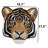 Feline Majesty Hand-Tufted Tiger Head Accent Rug