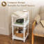 Table d'appoint, petite table de bout avec tablette de rangement, table de chevet moderne pour salon, chambre à coucher, bureau et petits espaces-133713563