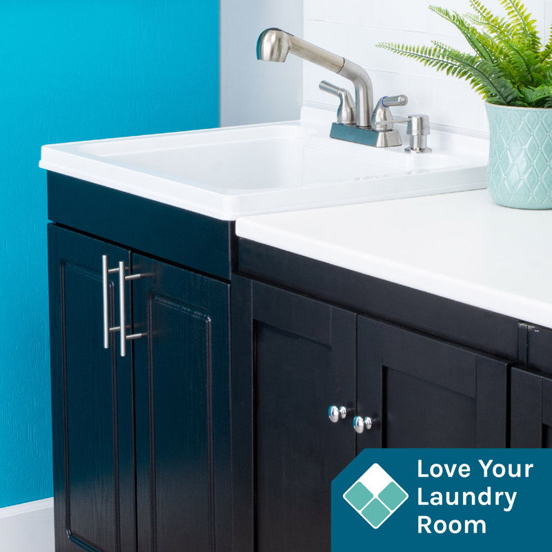 Ensemble de meuble-lavabo simple 25 po Hameed, Acier inoxydable