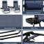 Chaise Zero Gravity de couleur bleue - inclinable et pliable avec porte-gobelets, coussins et table d'appoint pour la piscine extérieure, la cour, la pelouse et la plage