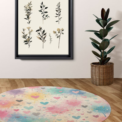 Tapis tressé Heart Splash