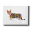 Toile épique Graffiti «Christmas Corgi with Lights» par John Hovenstine, 54 po x 40 po