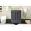 Meuble-lavabo 24 po avec lavabo en céramique, armoire de rangement autoportante moderne avec poignées argentées, portes à fermeture douce-1262939682
