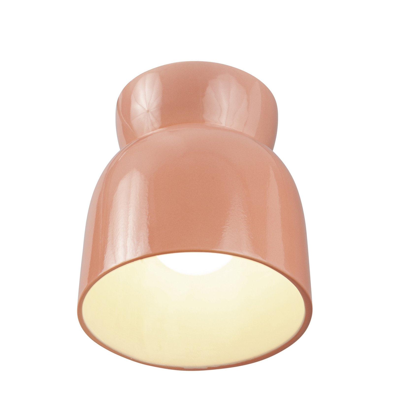 Logan Single Light Ceramic 8'' H X 7.5'' W  Flush Mount, Orange, Incandescent (Not Included)