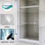 Porte de douche coulissante en aluminium à finition nickel brossé l 44 à 48 po x H 72 po-116690985