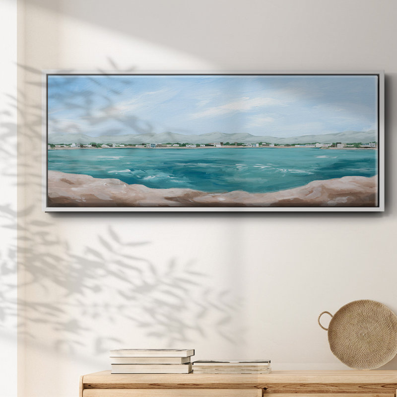 Turquoise Isle III - toile encadrée, H 20 po x l 50 po