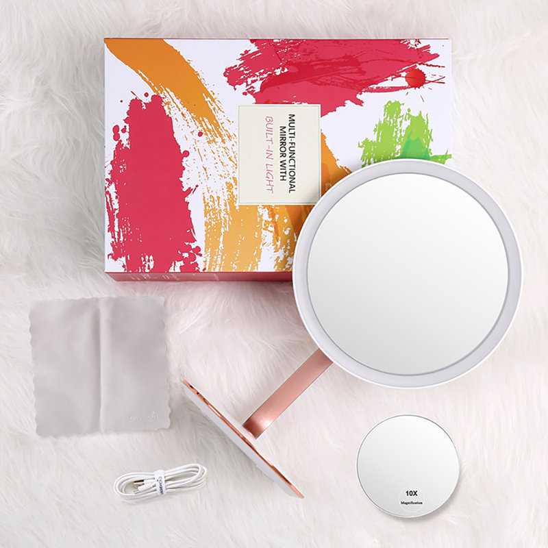 Freestanding Mirror with Shelves