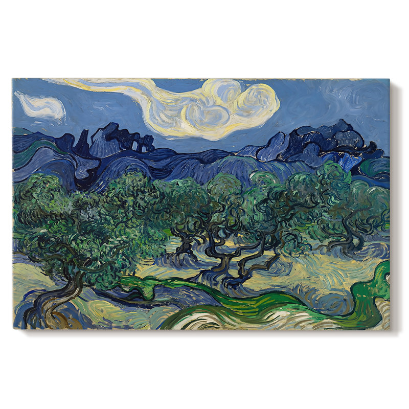 Olive Trees with the Alpilles in the Background-Vincent van Gogh-Gallery Wrapped Canvas-1889, 40 x 60