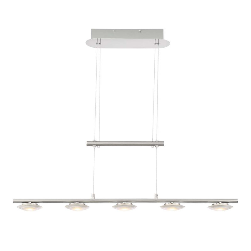 Luminaire suspendu linéaire à 5 lumières pour îlot de cuisine Ackerly