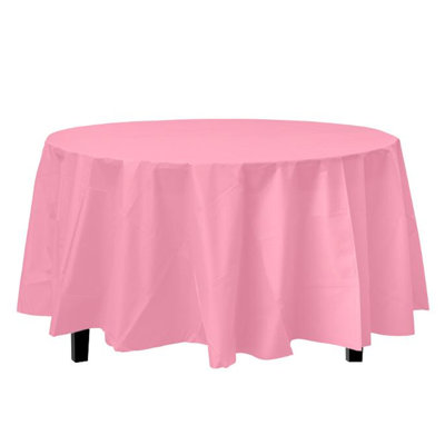 Nicole Fantini Plastic Disposable Round Tablecloth 84"