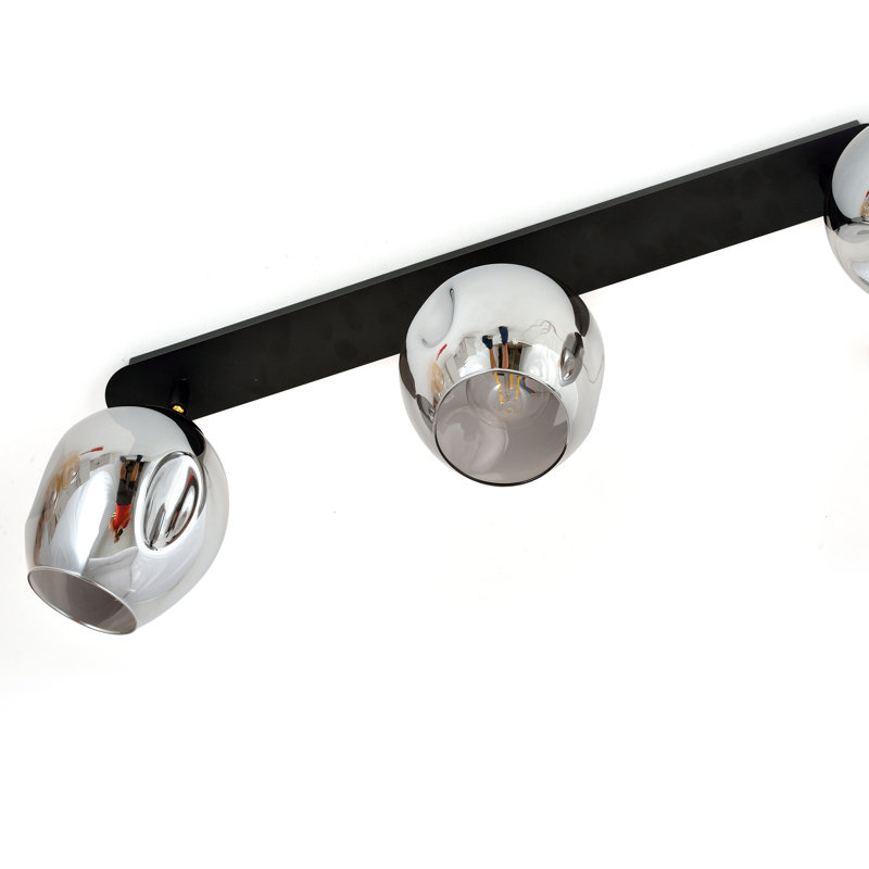 Golliday Glass Semi Flush Mount, Graphite