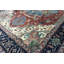 Hand-Knotted High-Quality Rust and Blue Area Rug
