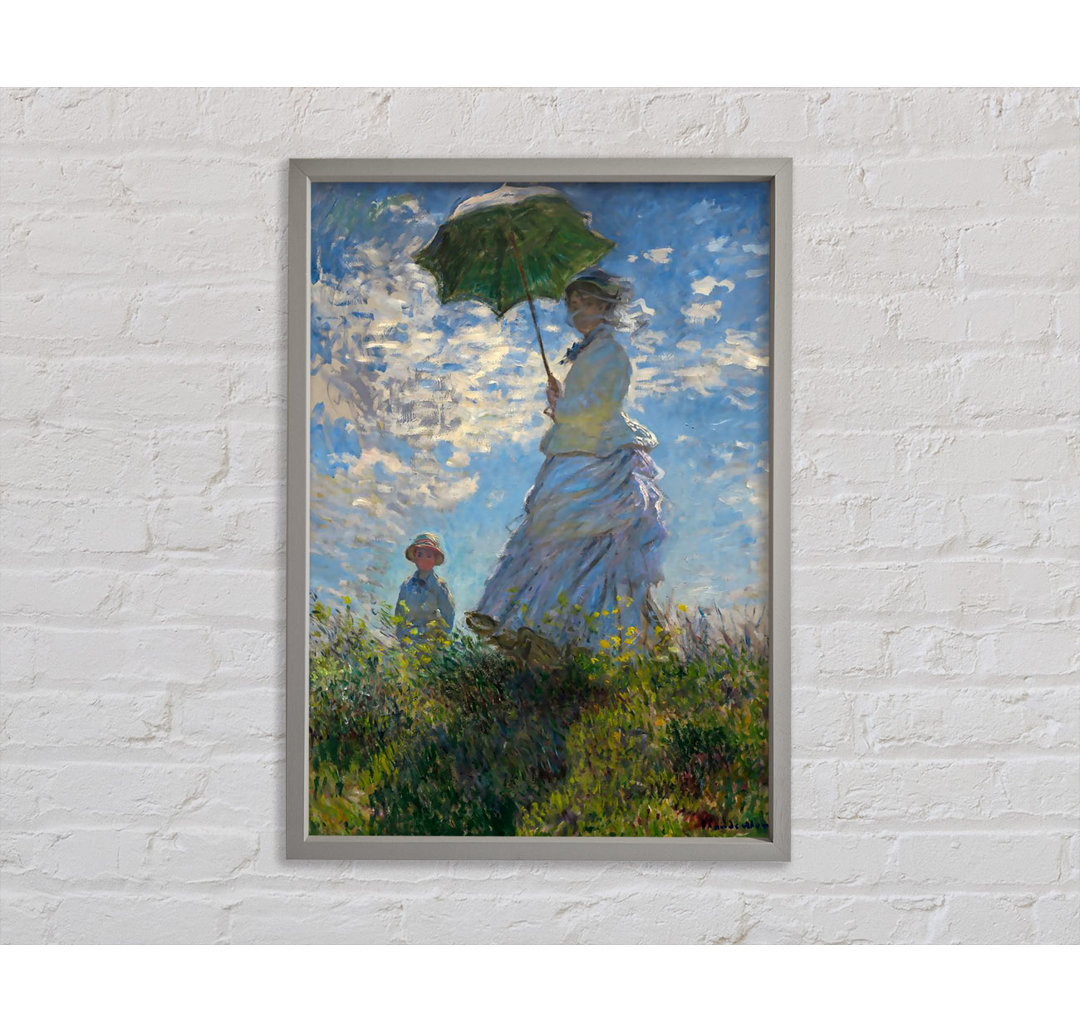 Monet Madame Monet und ihr Sohn - Einzelner Bilderrahmen Kunstdrucke auf Leinwand