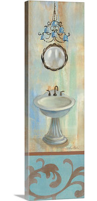 Vertical Bathroom " French Bathroom In Blue II " by Silvia Vassileva