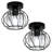 1-Light 7In Crystal Flush Mount Ceiling Light