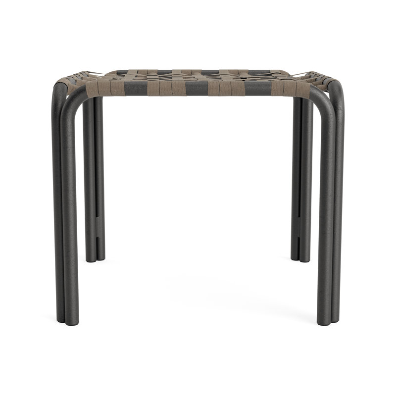 Kantan Outdoor Square Side Table, Textured Pewter, Mica