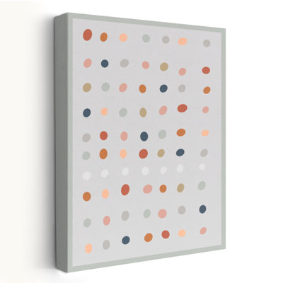 «Polka Dot Circles I», art numérique moderne abstrait, minimalisme