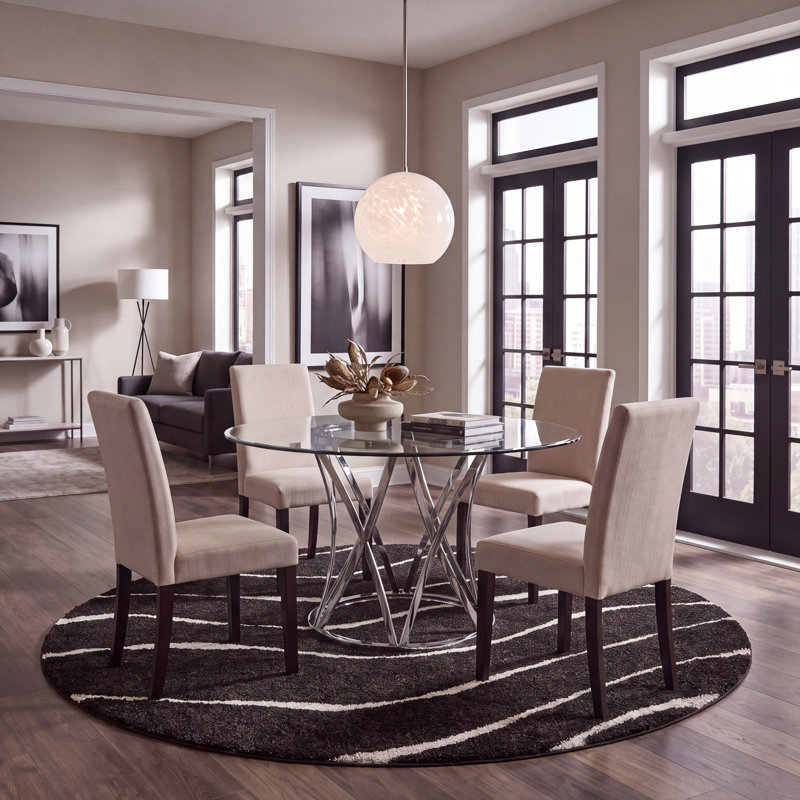 Tapis d'intérieur à poils longs Florida, Rond 6 pi 7 po x 6 pi 7 po