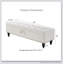 Repose-pieds rembourré polyvalent avec rangement pour l'organisation de l'entrée de la chambre à coucher et le soutien des sièges confortable