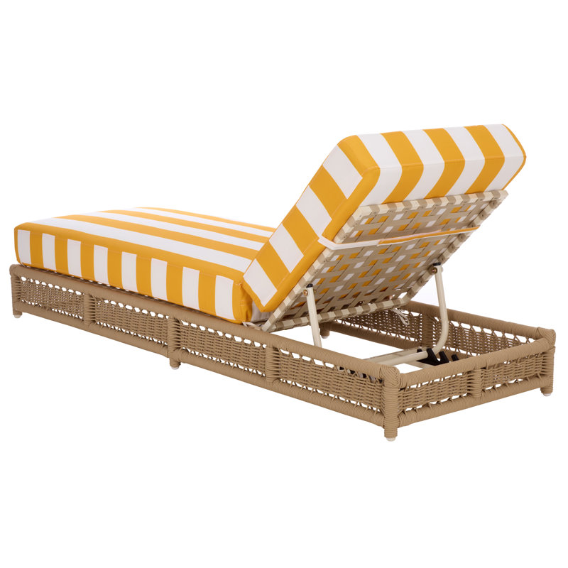 Chaise longue Callan, Jaune rayé