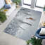 Chic tapis non tissé à motif géométrique complexe pour un ajout élégant à tout salon, salle à manger ou chambre à coucher