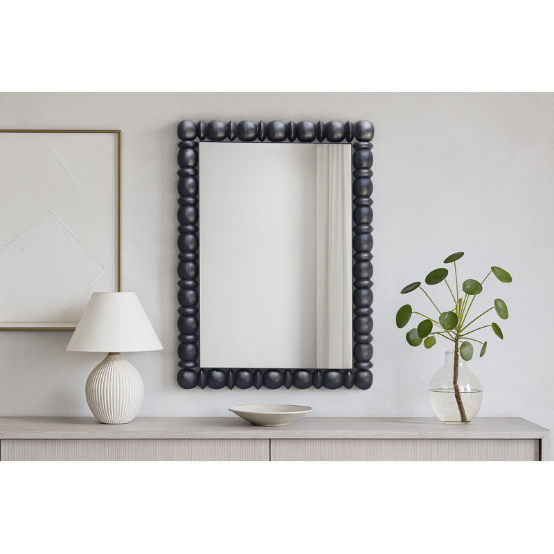 Miroir décoratif Aubrey, 36 po x 26 po, Noir