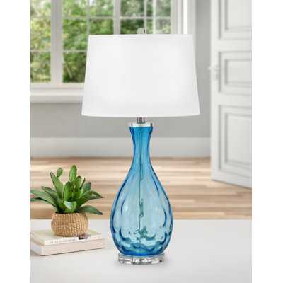 Lampe de table en verre