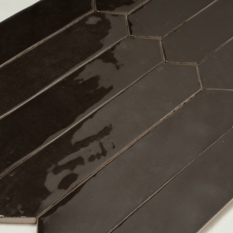 Festa 1.7'' W x 9.6'' L Ceramic Singular Tile, Black