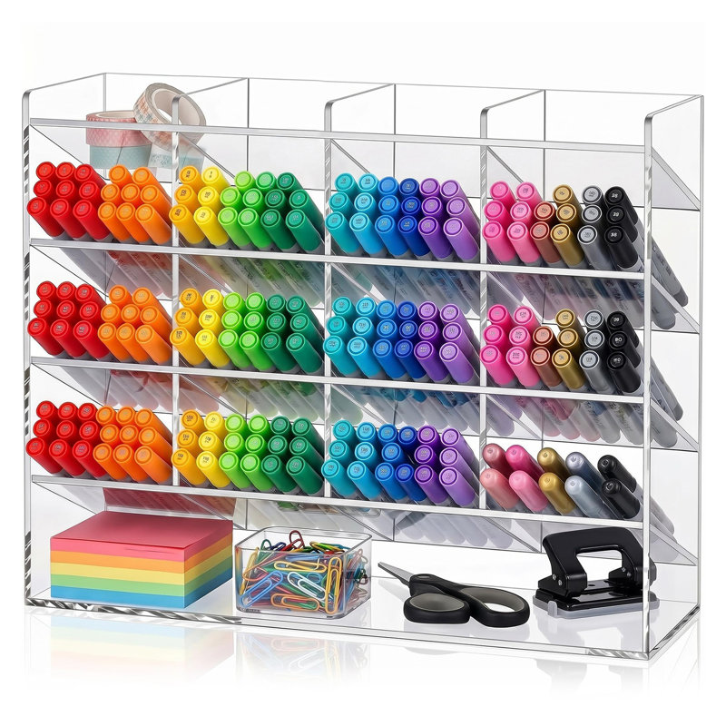 Organisateur de bureau fixe multi-fentes, 13*4*10.2"