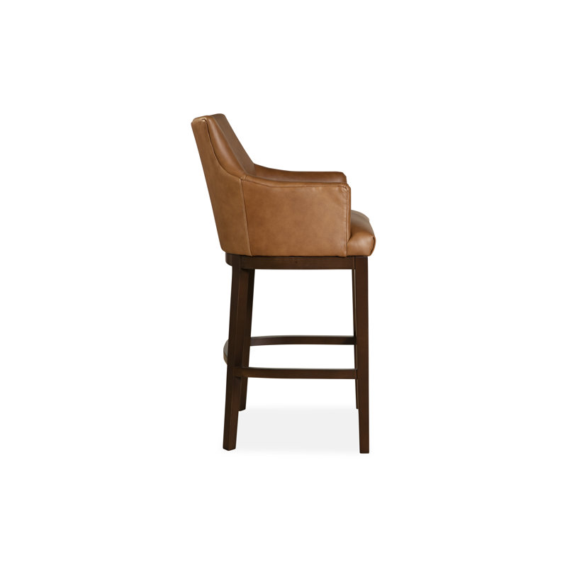 Upholstered Stool with Solid Wood Frame, Bray