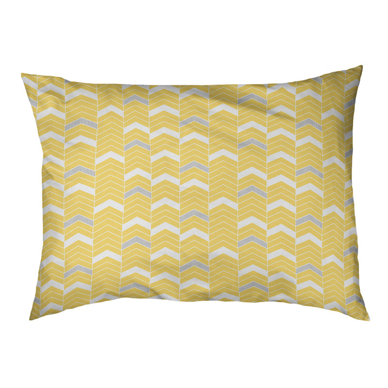 Coussin d'extérieur pour chien Chelan, Jaune / crème, Moyen (l 40 po x P 6,5 po x H 30 po)