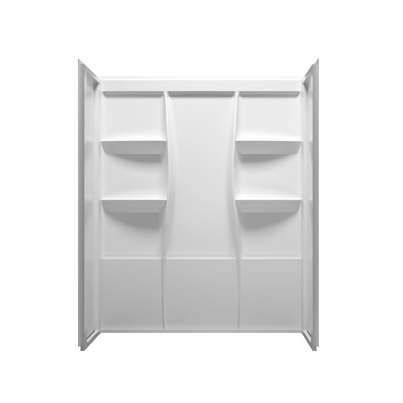 Sterling  Alcove Shower Wall Surround in Glossy White, 72" H x 60" W x 32" D
