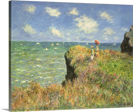 Cliff Walk at Pourville by Claude Monet - Painting Print The Twillery Co.® 