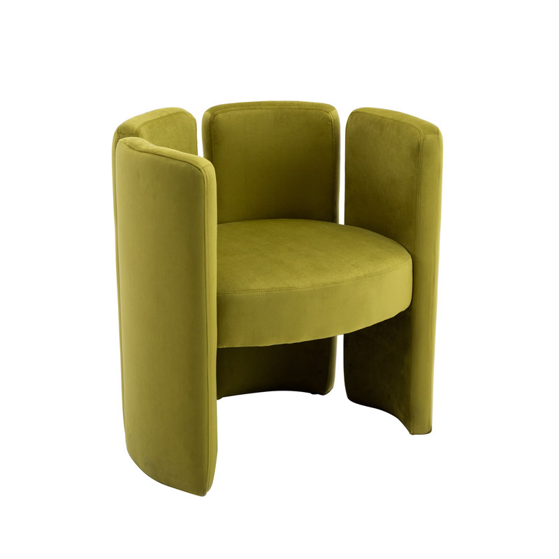 Dal 19'' H Velvet Upholstered Side Chair, Olive