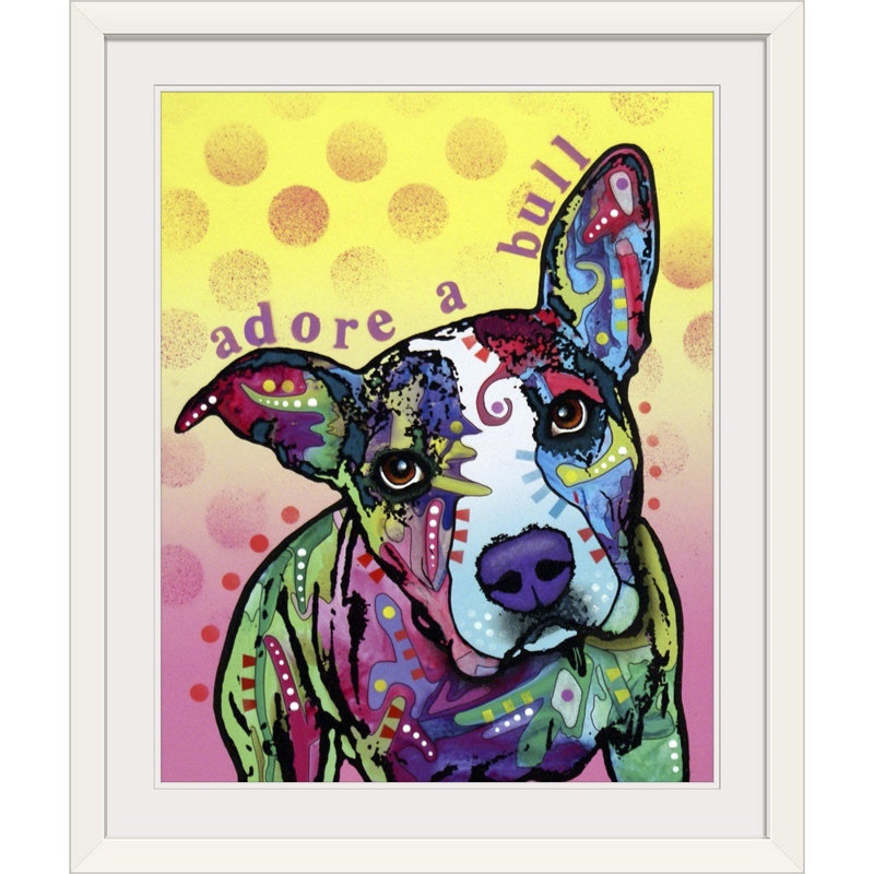 « adoree-a-bull », reproduction, Cadre noir, H 38 po x l 32 po x P 1 po