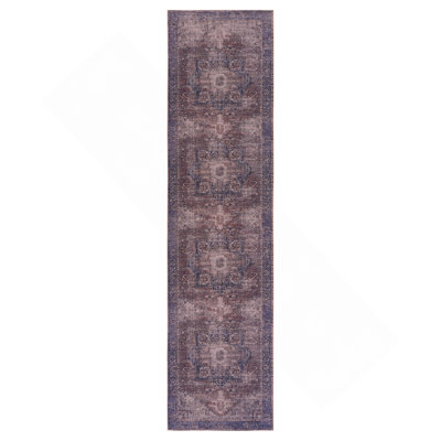 Burgundy Washable Rug Runner Rug