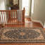 Tapis Hartley traditionnel avec médaillon délavé, style persan, or, vert, crème, ivoire, lavable à la machine, antidérapant, à poils courts, pour l'intérieur et l'extérieur, adapté aux animaux domestiques, idéal pour le salon, la chambre, la salle à manger, l'entrée, le couloir ou le bureau.-1910427522