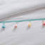 Ensemble d'édredon 4 pièces à motif de pompons multicolores Tessa White-1163156689-1110069415