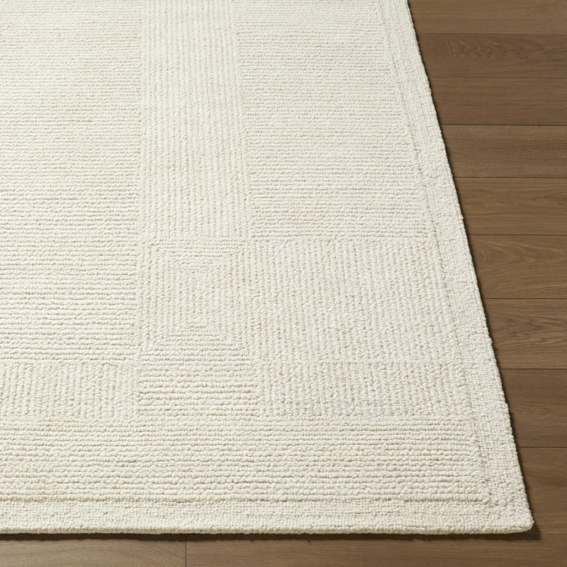 Tapis fait à la main ELLE Décor X Livabliss Florian, Rectangle 10 pi x 14 pi, Ivoire ivoire