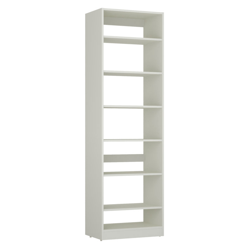 Module pour système de placard avec 6 tablettes - 84 "24" 16 "- blanc, Blanc