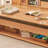 Simple solid wood glass coffee table