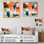Orange et bleu, expressions artistiques I - impressions sur toile géométriques modernes-2085143698-2085143699