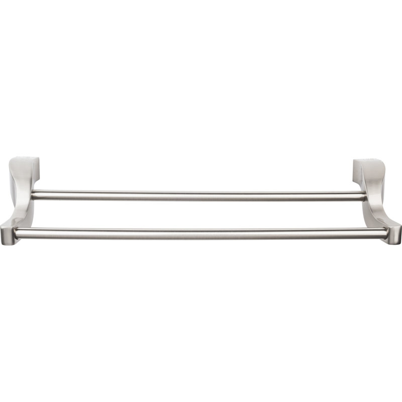 Polished Nickel Modern Double Wall Mounted Towel Bar
