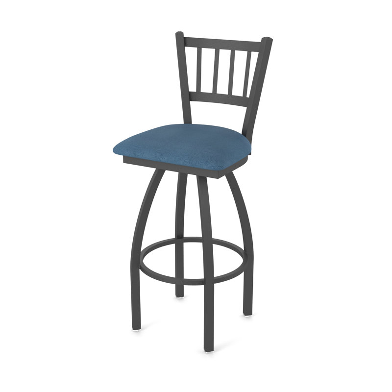 810 Contessa Swivel Stool, Vinyl-Rein Bay, Pewter, Extra Tall (36" Seat Height)